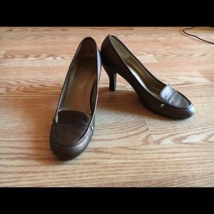 Short Brown High Heels Shoes